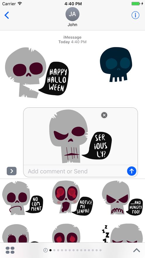 Skullmoji app