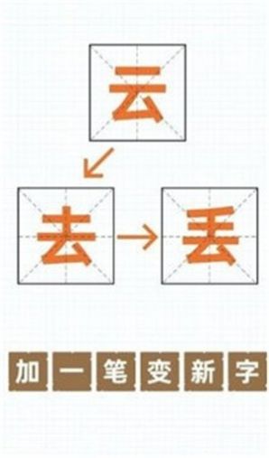 百加一笔变新字