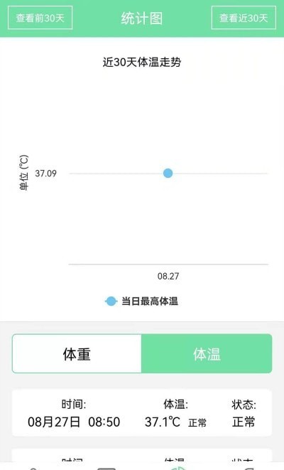 体温体重记录表app