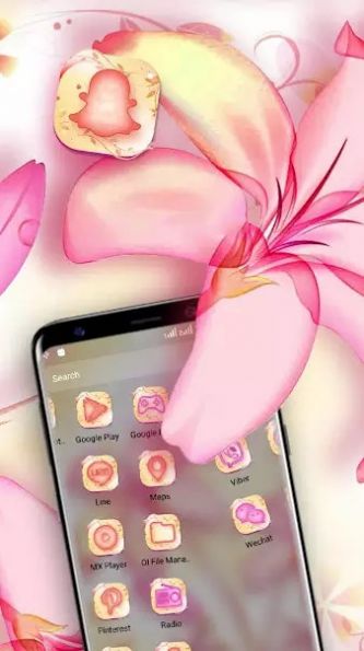 安卓lily pink launcher theme appapp