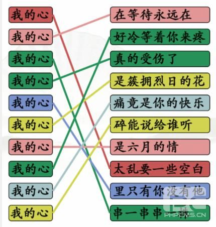 《汉字找茬王》连线我的心开头的热歌通关攻略