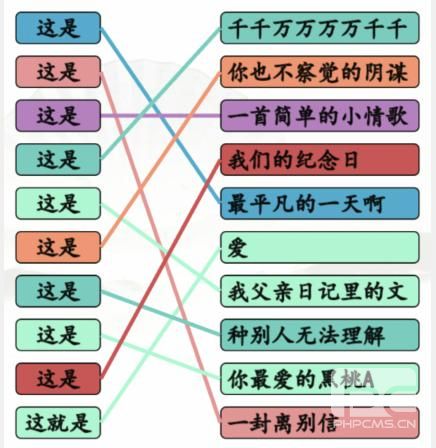 《汉字找茬王》连线这是开头的歌通关攻略