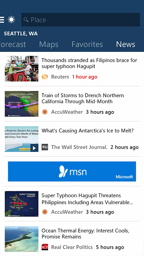 微软天气app(msn) 下载