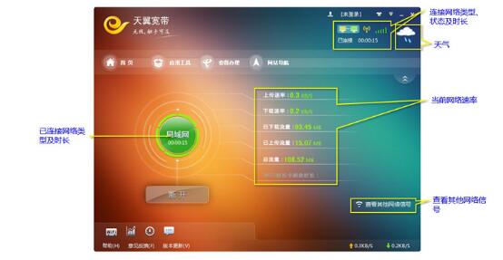 天翼宽带客户端&amp;nbsp;&amp;nbsp;2.1